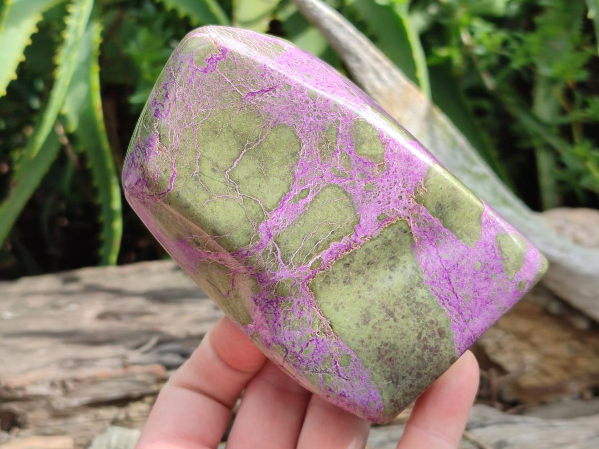 Polished Stichtite Standing Free Forms x 2 From Barberton, South Africa