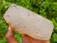 Polished Tourmalinated Faceted Quartz Crystal x 1 From Madagascar