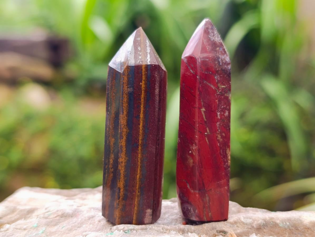 Polished Banded Tiger Iron Jewellery Crystals x 20 From South Africa