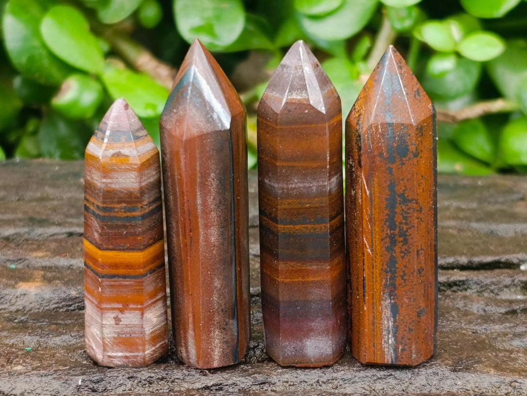 Polished Banded Tiger Iron Jewellery Crystals x 20 From South Africa