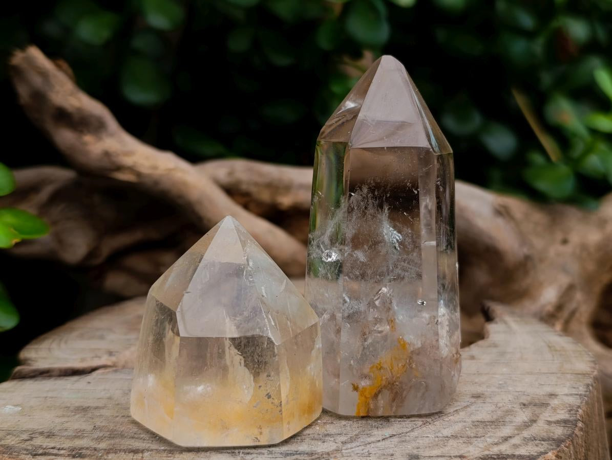 Polished Clear Quartz Crystals x 12 From Madagascar