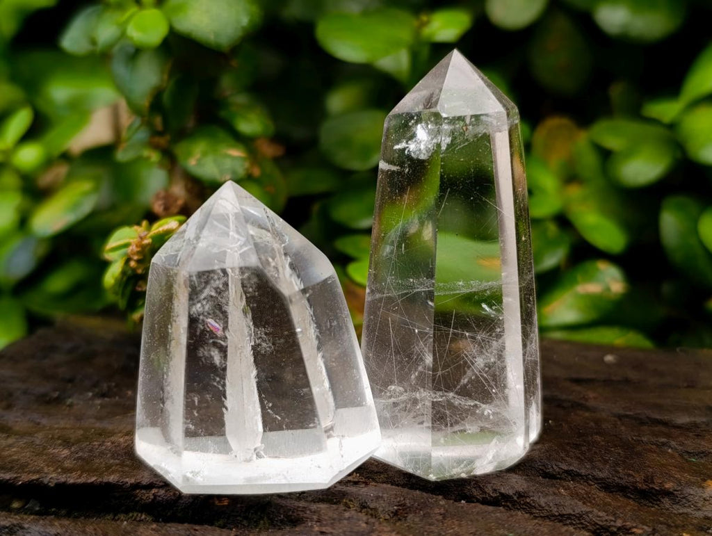 Polished Clear Quartz Crystals x 12 From Madagascar