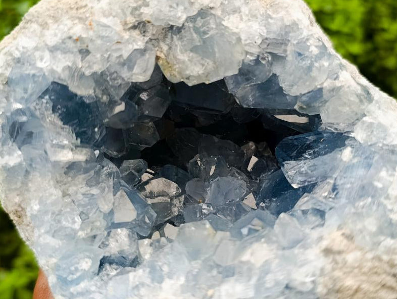 Natural Large Blue Celestite Geode Specimen x 1 From Sakoany, Madagascar