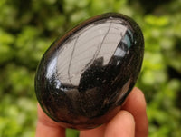 Polished Black Tourmaline Gemstone Eggs x 12 From Madagascar