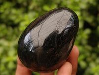 Polished Black Tourmaline Gemstone Eggs x 12 From Madagascar