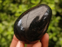 Polished Black Tourmaline Gemstone Eggs x 12 From Madagascar