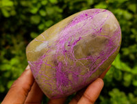 Polished Stichtite Standing Free Forms x 3 From Barberton, South Africa