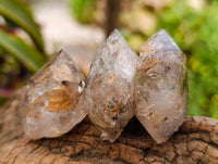 Natural Clear And Smokey Window Quartz Crystals x 63 From Brandberg, Namibia
