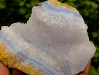 Natural Blue Lace Agate Geode Specimens x 6 From Nsanje, Malawi