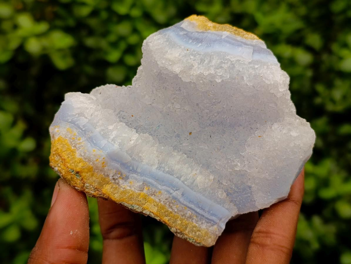 Natural Blue Lace Agate Geode Specimens x 6 From Nsanje, Malawi