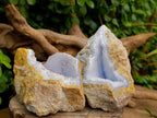 Natural Blue Lace Agate Geode Specimens x 6 From Nsanje, Malawi