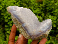 Natural Blue Lace Agate Geode Specimens x 6 From Nsanje, Malawi