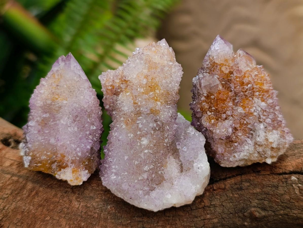 Natural Amethyst and Ametrine Spirit Clusters x 12 From Boekenhouthoek, South Africa