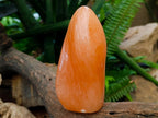 Polished Orange Twist Calcite Standing Free Forms x 2 From Maevantanana, Madagascar