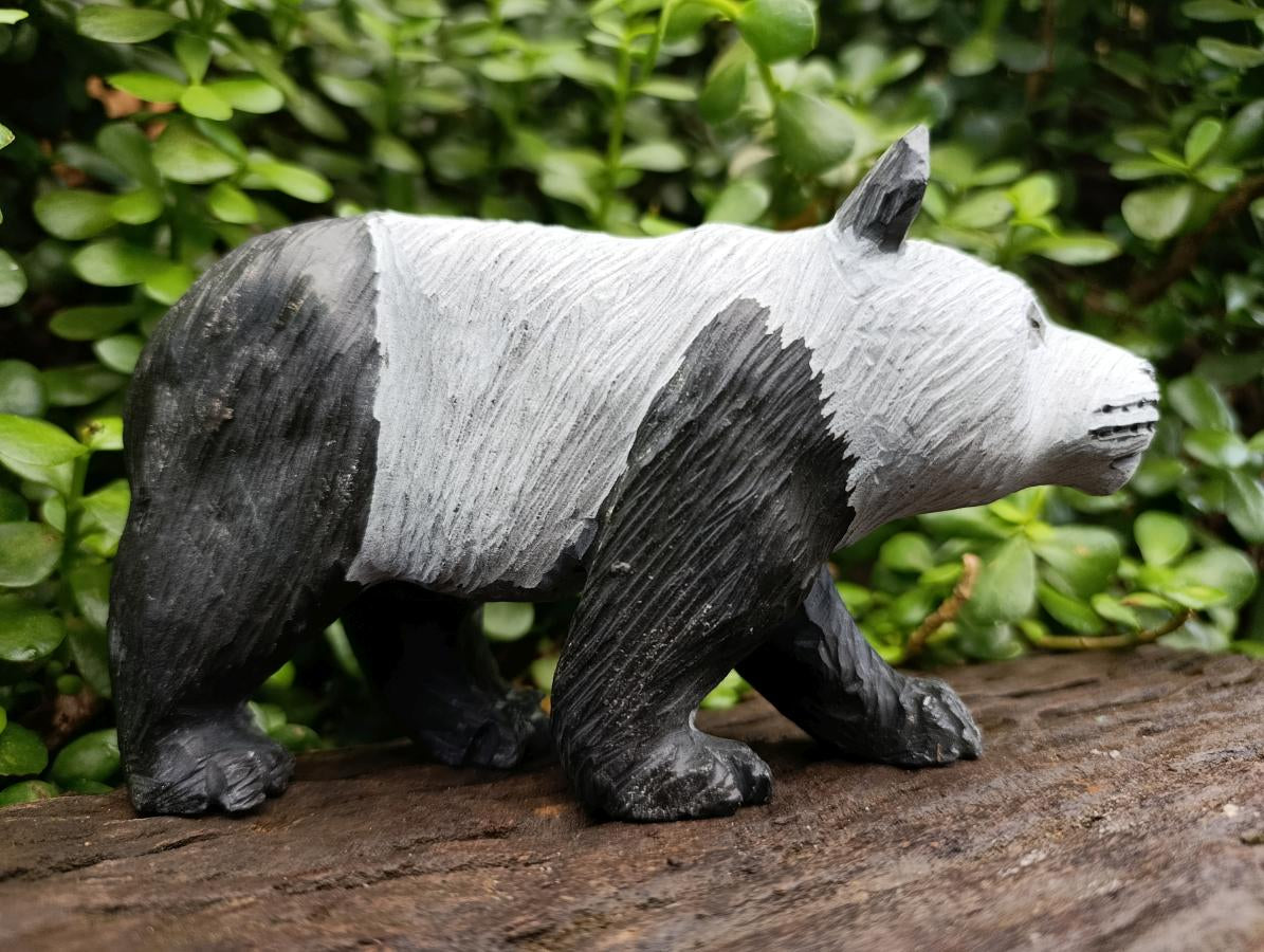 Hand Made Panda Soapstone Carving x 1 From Zimbabwe