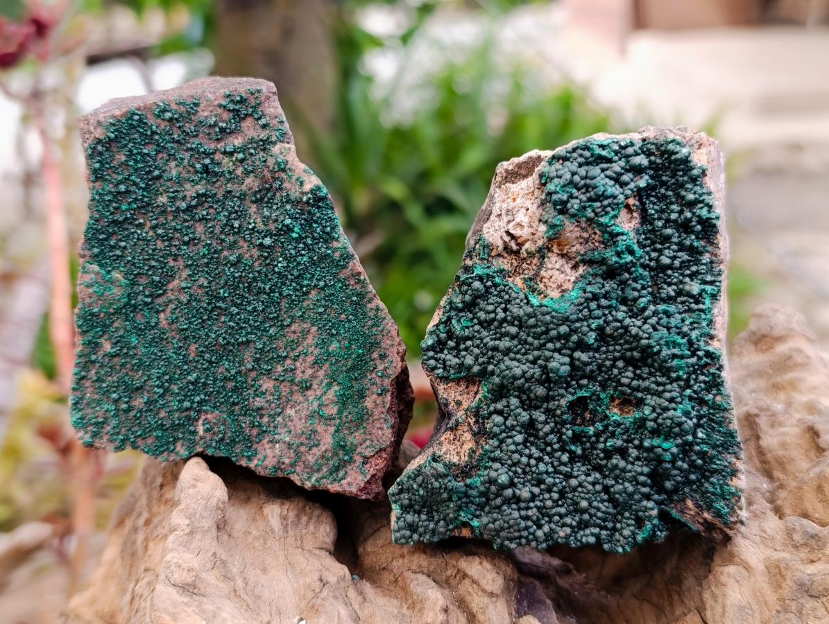 Natural Crystalline Malachite Specimens x 6 From Tenke Fungurume, Congo