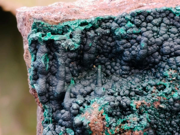 Natural Crystalline Malachite Specimens x 6 From Tenke Fungurume, Congo