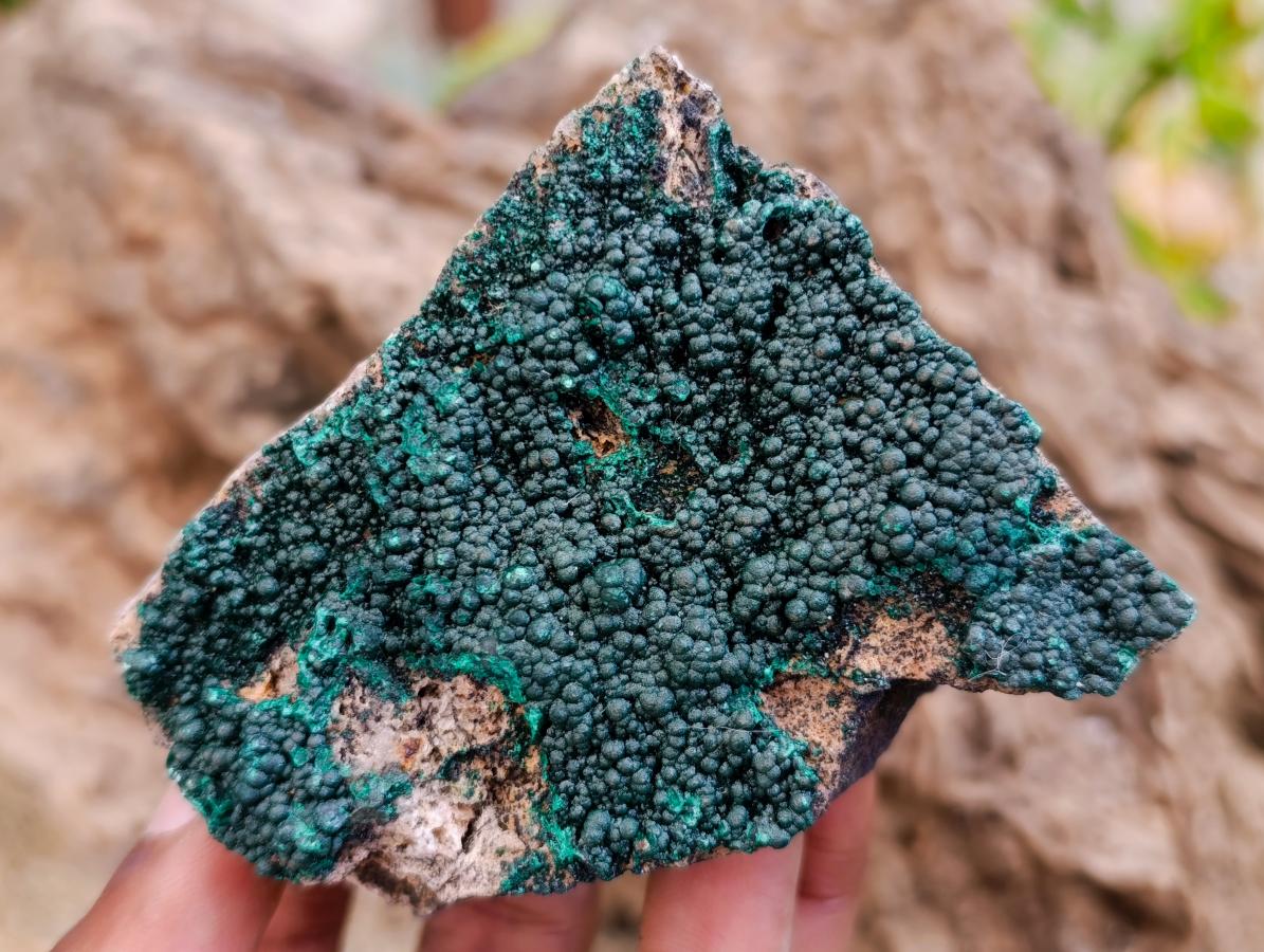 Natural Crystalline Malachite Specimens x 6 From Tenke Fungurume, Congo