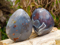 Polished Red Shashe River Agate Galets x 9 From Shashe River, Zimbabwe