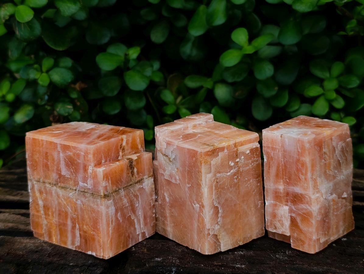 Natural Sunset Orange Calcite Specimens x 12 From Spitzkop, Namibia