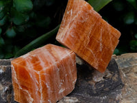 Natural Sunset Orange Calcite Specimens x 12 From Spitzkop, Namibia