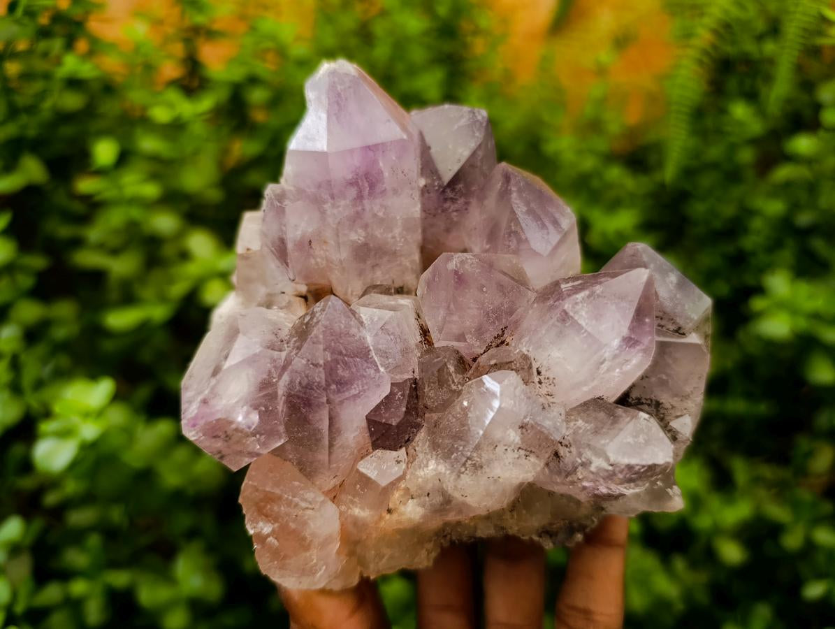Natural Jacaranda Amethyst Crystal Clusters x 2 From Mumbwa, Zambia