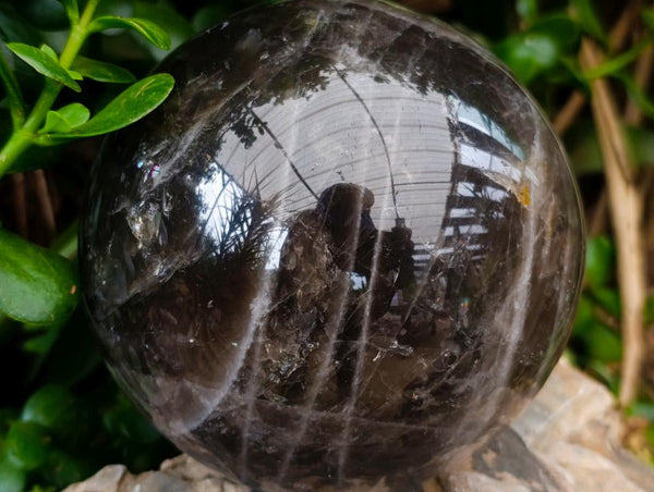 Polished Large Smokey Quartz Sphere x 1 From Madagascar