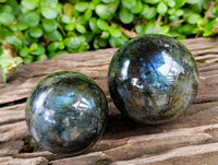 Polished Labradorite Spheres x 4 From Tulear, Madagascar