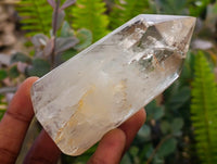 Polished Wispy Smokey Window Quartz Crystals x 6 From Anzojorabe, Madagascar