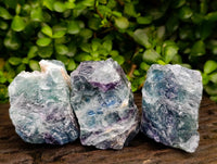 Natural Watermelon Fluorite Cobbed Specimens x 12 From Uis, Namibia