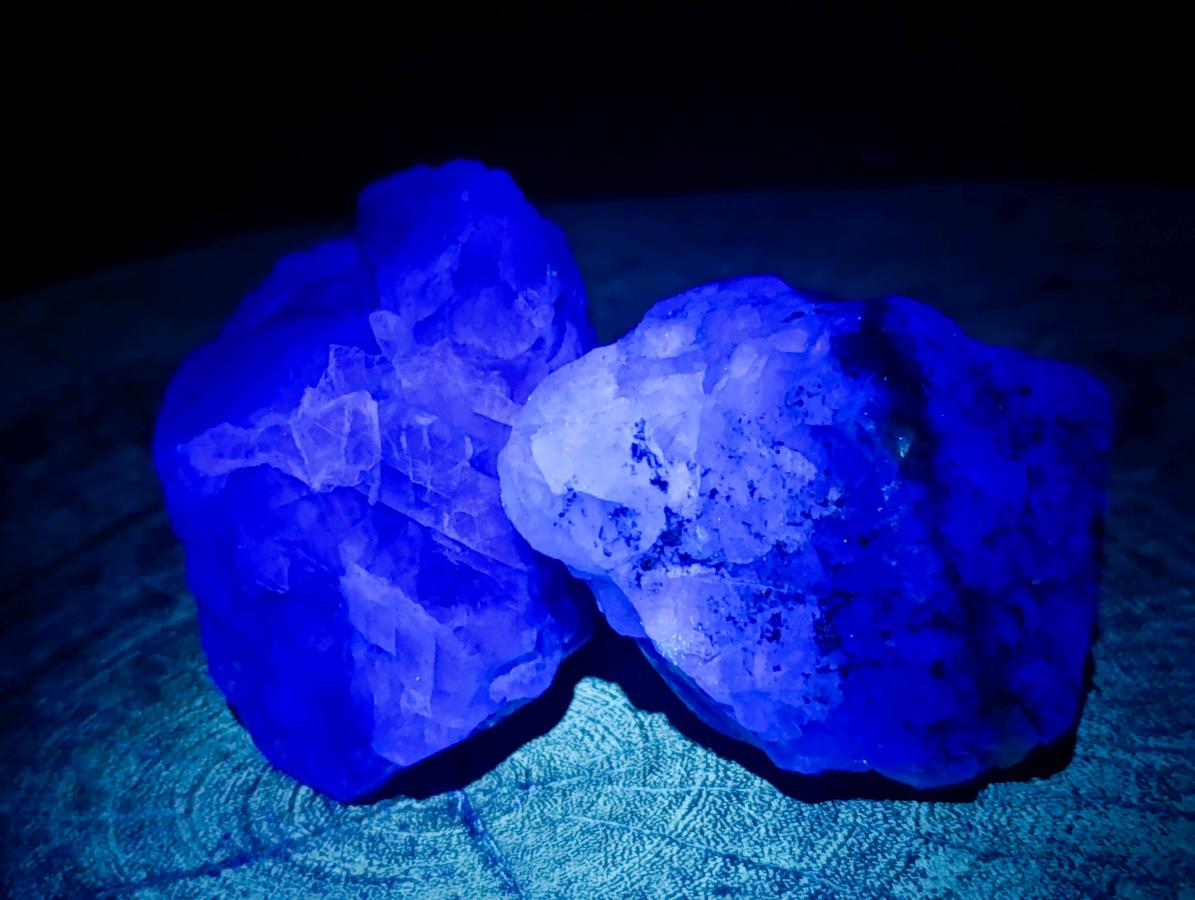 Natural Watermelon Fluorite Cobbed Specimens x 12 From Uis, Namibia