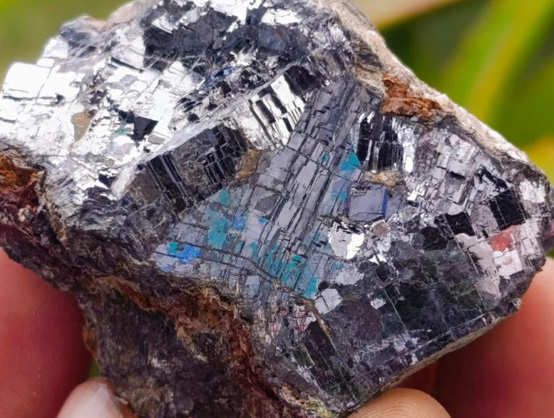 Natural Bright Silver Lead Galena Cobbed Specimens x 6 From Kaokoveld, Namibia