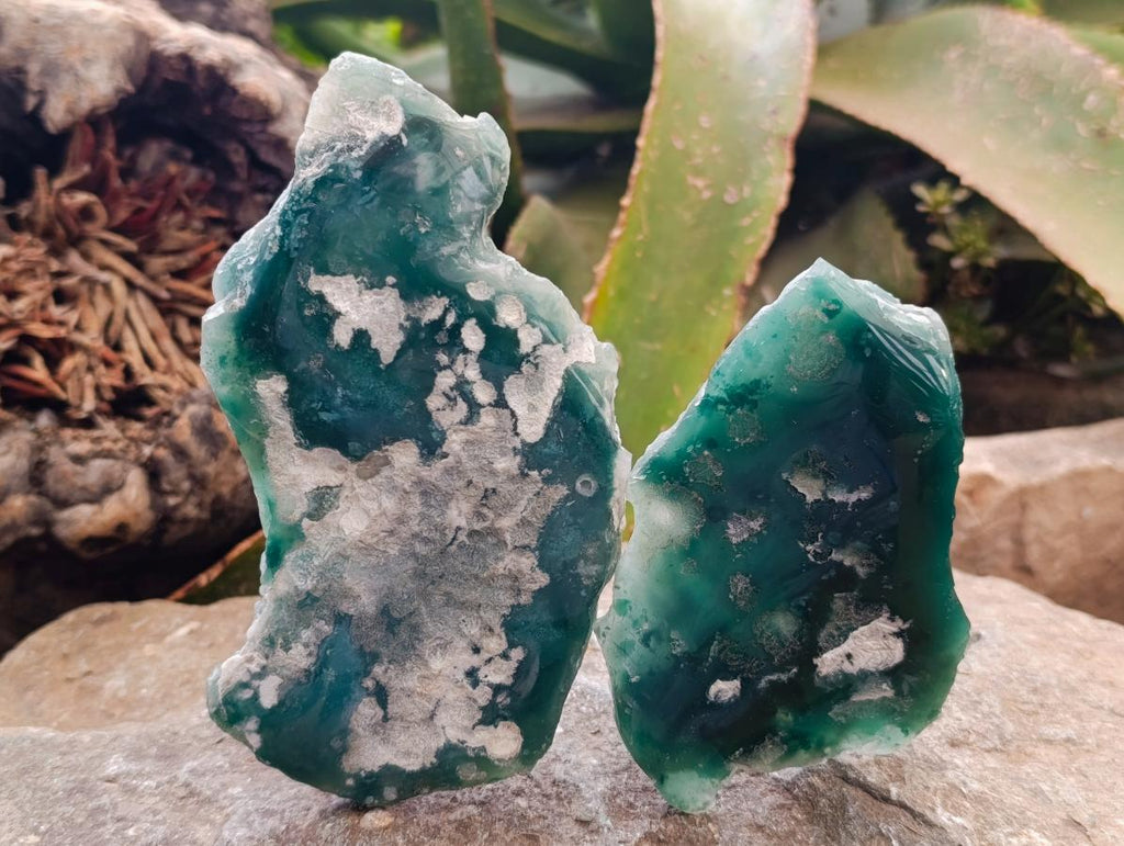 Polished On One Side Mtorolite Plates x 6 From Mutorashanga, Zimbabwe