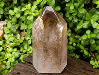 Polished XL Clear Smokey Window Crystal with Enhydro x 1 From Akansobe, Madagascar