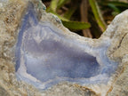 Natural Blue Lace Agate Geode Specimens x 3 From Nsanje, Malawi