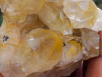 Natural Limonite Quartz Clusters x 5 From Solwezi, Zambia