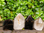 Polished Mixed Smokey Quartz Crystals x 4 From Akansobe, Madagascar
