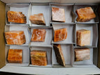 Natural Sunset Orange Calcite Specimens x 12 From Spitzkop, Namibia