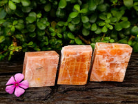 Natural Sunset Orange Calcite Specimens x 12 From Spitzkop, Namibia