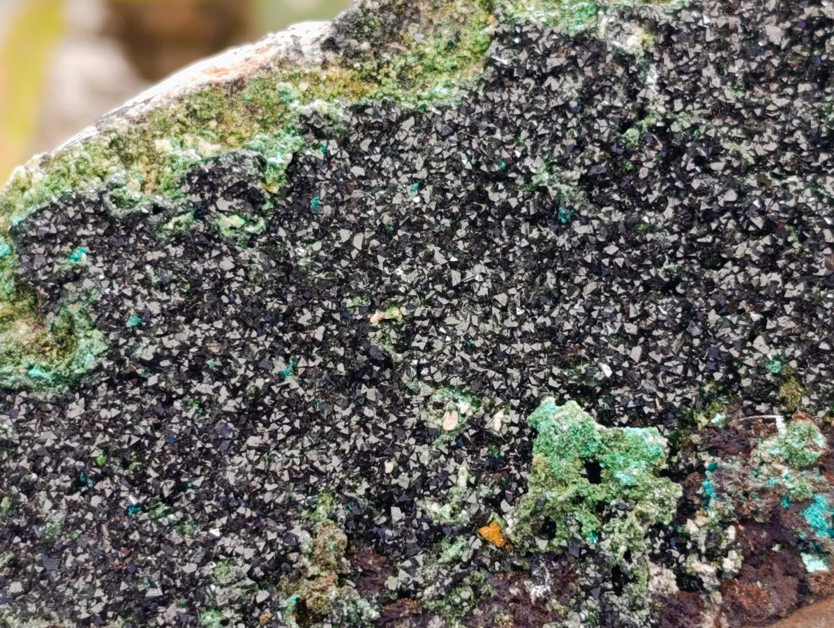 Natural Libethenite Crystals On Dolomite Matrix Specimen x 1 From Shituru, Congo