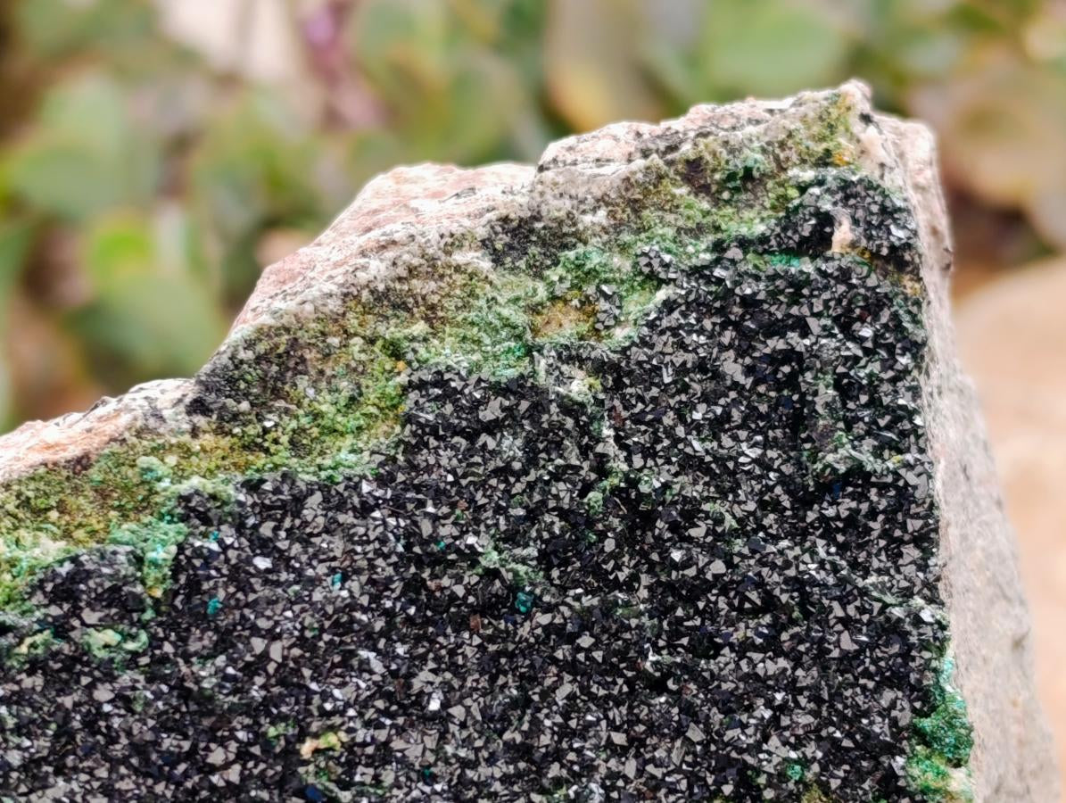 Natural Libethenite Crystals On Dolomite Matrix Specimen x 1 From Shituru, Congo