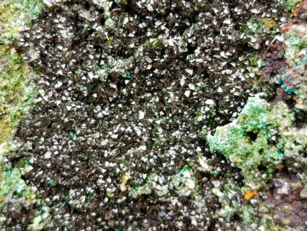 Natural Libethenite Crystals On Dolomite Matrix Specimen x 1 From Shituru, Congo