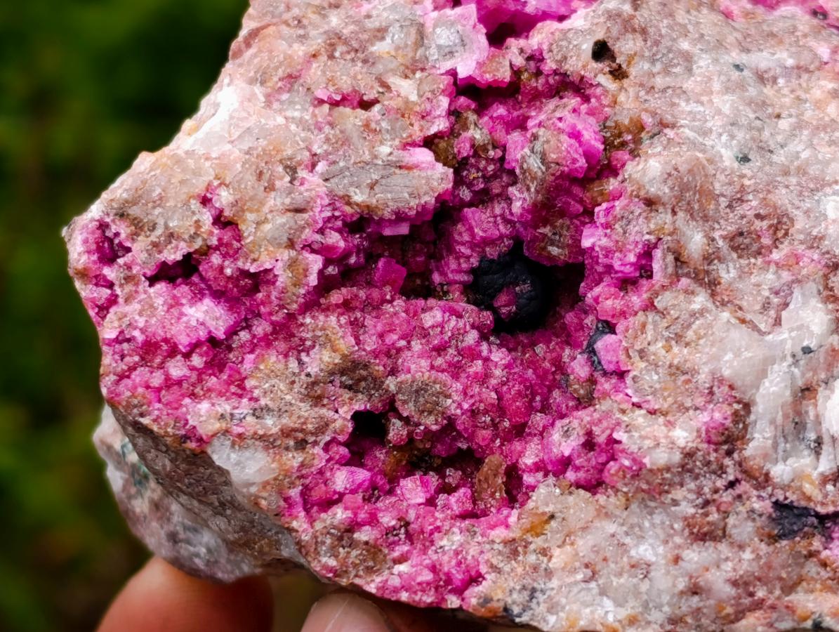 Natural Salrose Cobaltion Dolomite With Malachite And Heterogenite Specimens x 3 From Kakanda, Congo