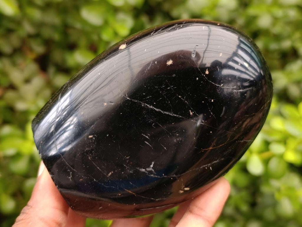 Polished Black Tourmaline Standing Free Forms x 3 From Madagascar
