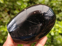 Polished Black Tourmaline Standing Free Forms x 3 From Madagascar