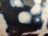 Polished Snow Orca Agate Standing Free Forms x 2 From West Coast, Madagascar