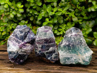 Natural Watermelon Fluorite Cobbed Specimens x 5 From Uis, Namibia