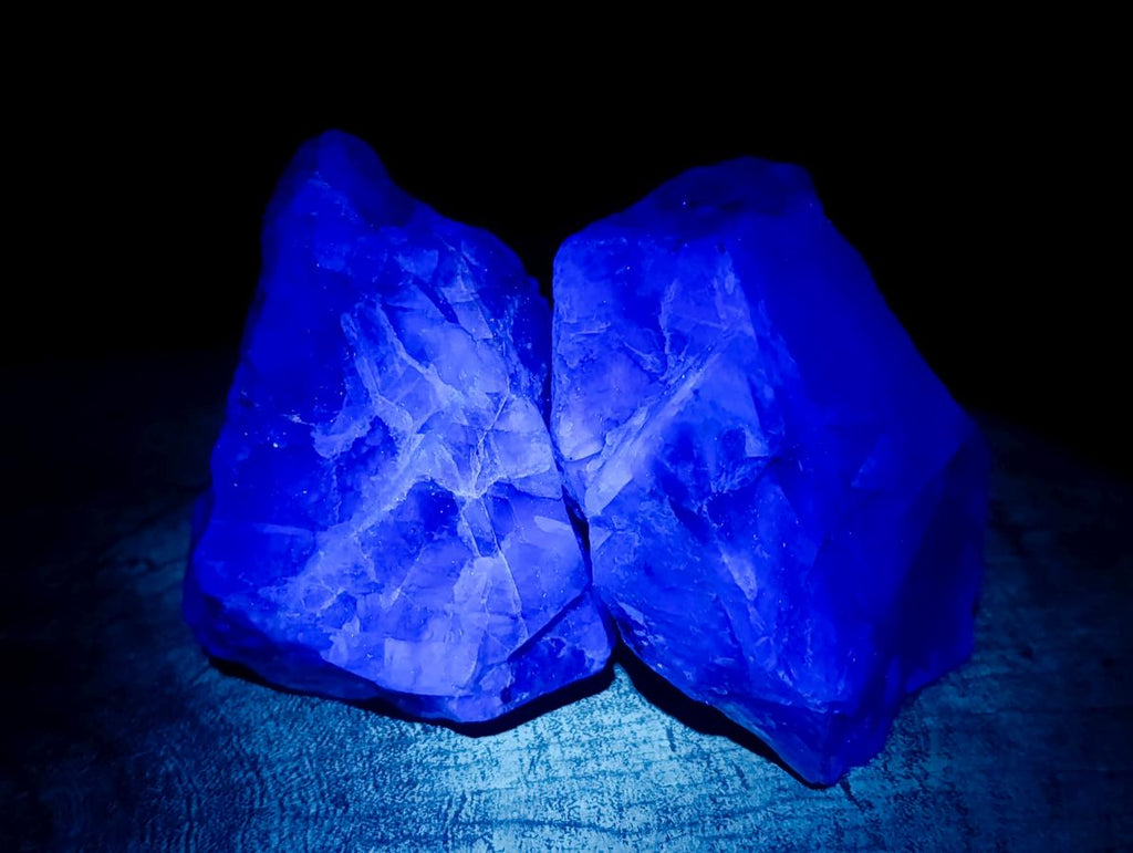 Natural Watermelon Fluorite Cobbed Specimens x 5 From Uis, Namibia