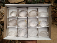 Polished Rock Crystal Galets x 12 From Amoron’i Mania Madagascar