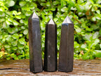 Polished Black Basalt Display Crystals x 12 From Madagascar